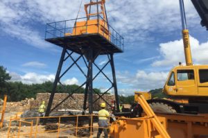 haomei 50m3/h concrete mxing plant under install in surigao, Philippines