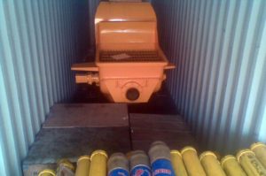 Small Trailer Concrete Pump application