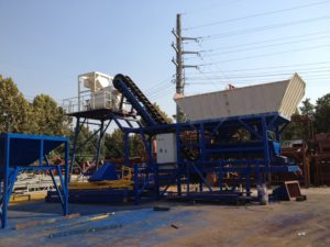 Concrete mixing plant debugging methods