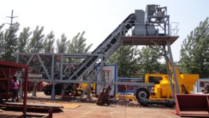 The dry concrete batching plant is fully transportable