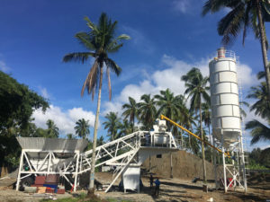 YHZS60 concrete batching plant installed in Davao